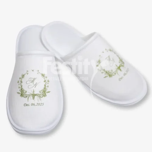 Pantufla 1 tinta para Boda MN