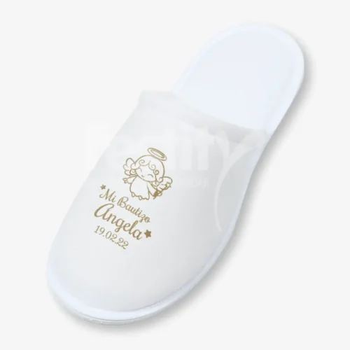 Pantufla 1 tinta para Bautizo Angela