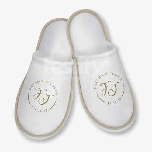 Pantufla 1 tinta para Boda Fatima y Josue