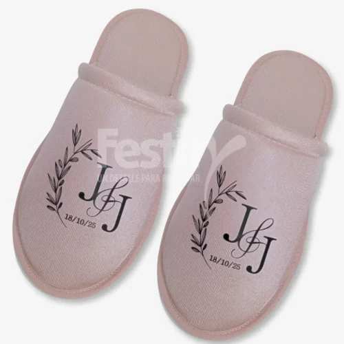 Pantufla 1 tinta para Boda JJ