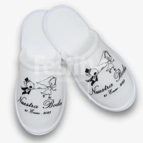 Pantufla 1 tinta para Boda Nuestra Boda