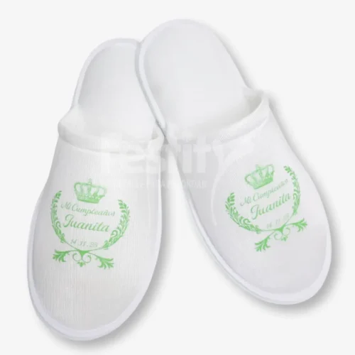 Pantufla 1 tinta para cumpleaños Juanita