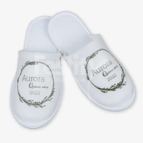 Pantufla 1 tinta XV Aurora