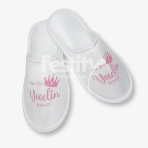 Pantufla 1 tinta para XV Yocelyn2